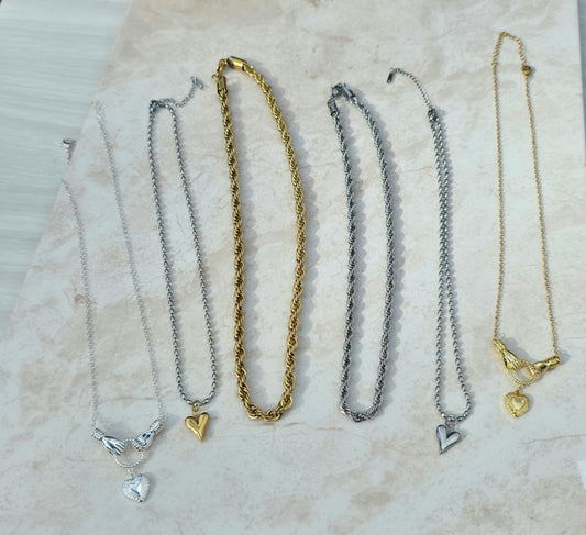 Gold Plated Stainless Steel Necklace Chunky Twisted Rope Chain  Thick 6MM